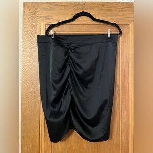Nasty Gal Plus Size Rouche satin mini skirt